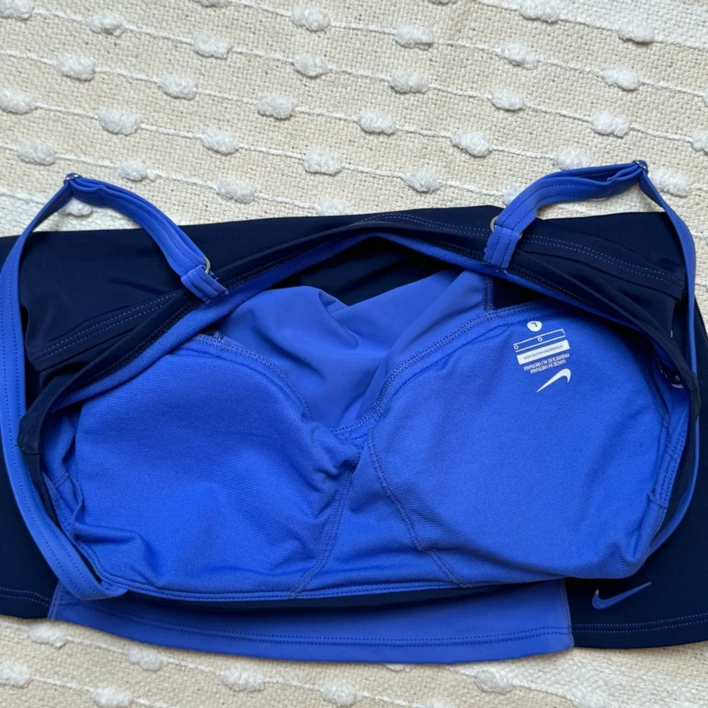 Nike color block blue/teal tankini swim top only size large - Picture 8 of 10